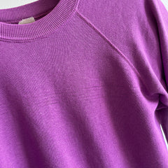 1970s Soft, Thin, Slouchy Purple Raglan