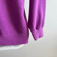 1970s Soft, Thin, Slouchy Purple Raglan