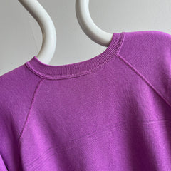 1970s Soft, Thin, Slouchy Purple Raglan