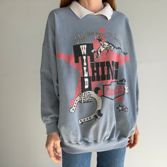 1980s Western Wear Wild Thing Polo Sweatshirt - Lots to Take in Here