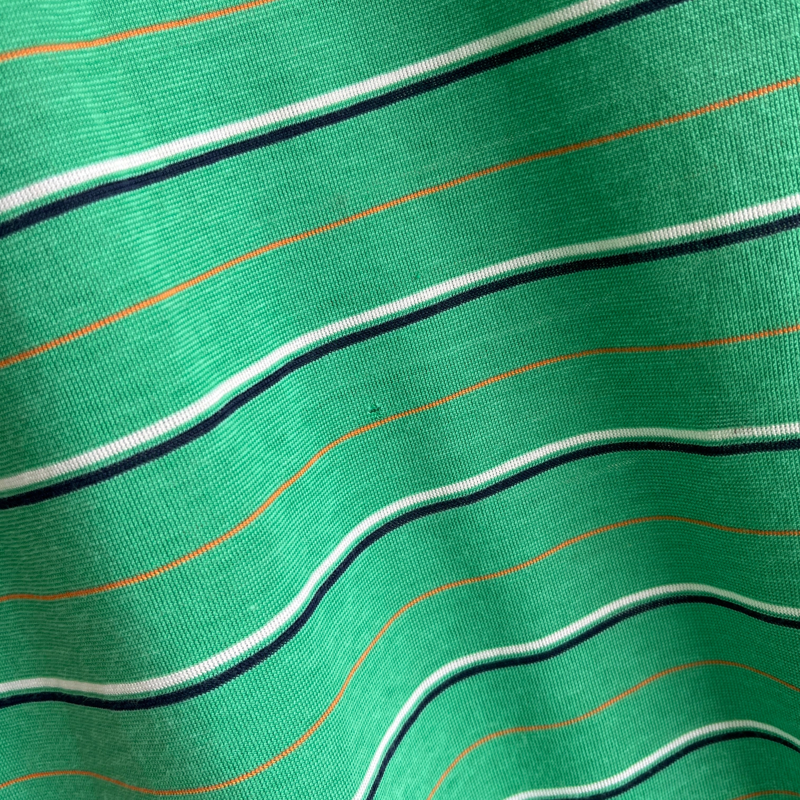 1970s Striped Lightweight Polo Shirt - THIS