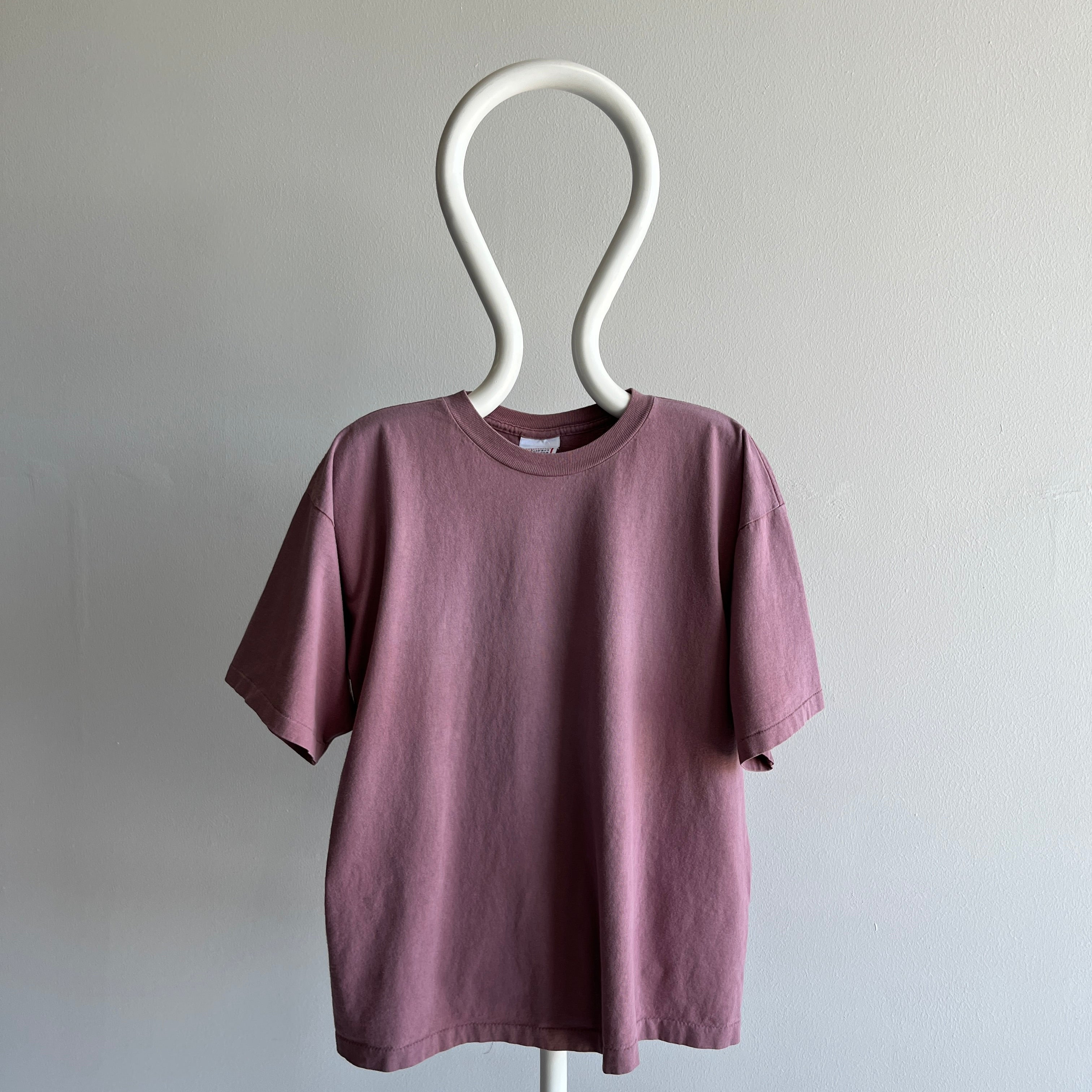 1990s Mauve Medium Weight Cotton T-Shirt