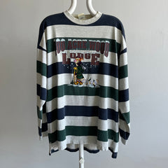 1990s 100 Acre Wood Lodge Tigger Striped Long Sleeve Cotton T-Shirt