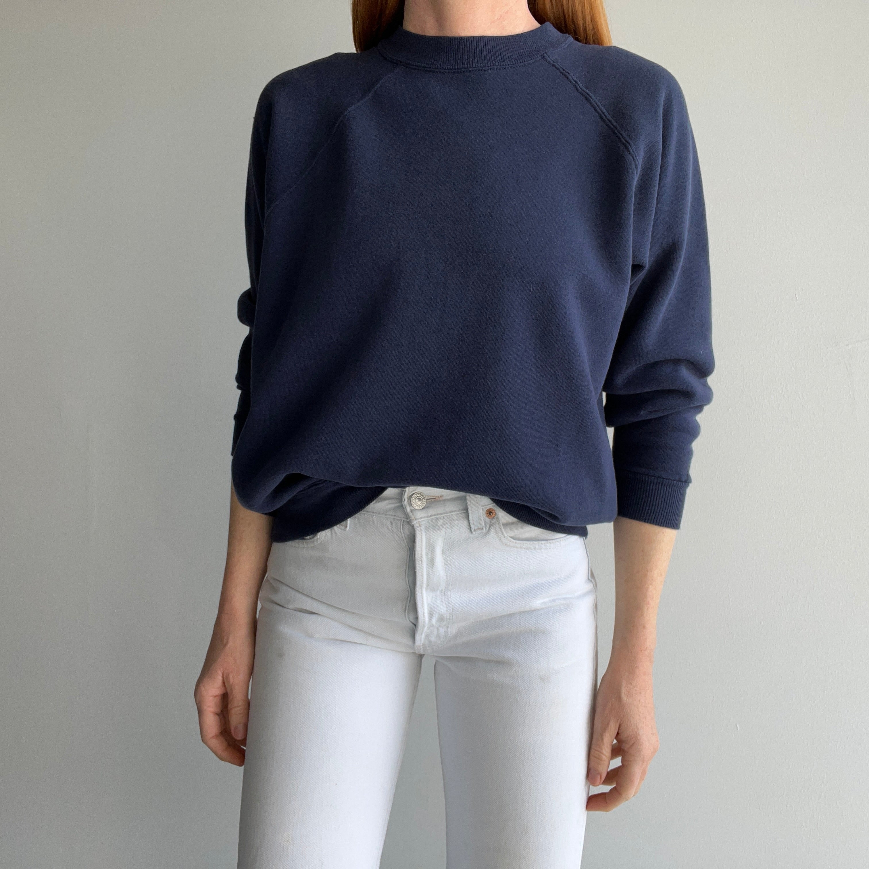 1990s Perfectly Faded Navy Raglan by HHW