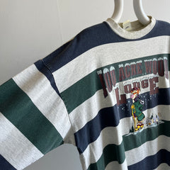 1990s 100 Acre Wood Lodge Tigger Striped Long Sleeve Cotton T-Shirt