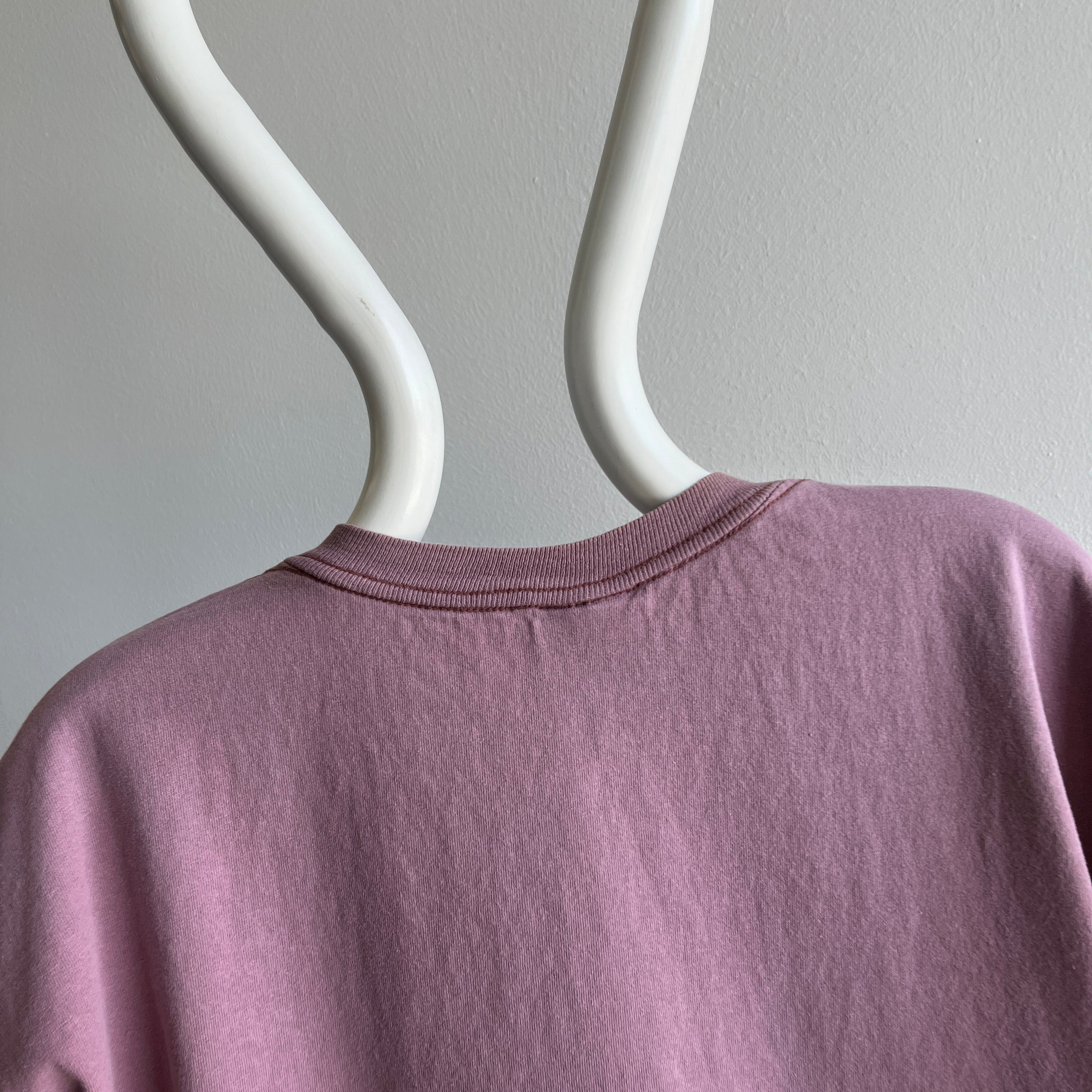 1990s Mauve Medium Weight Cotton T-Shirt