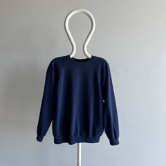 1980s Blank Navy Hanes Sweatshirt - Doesn't Get More Timeless Than This (Ok, Maybe It Does, But...)