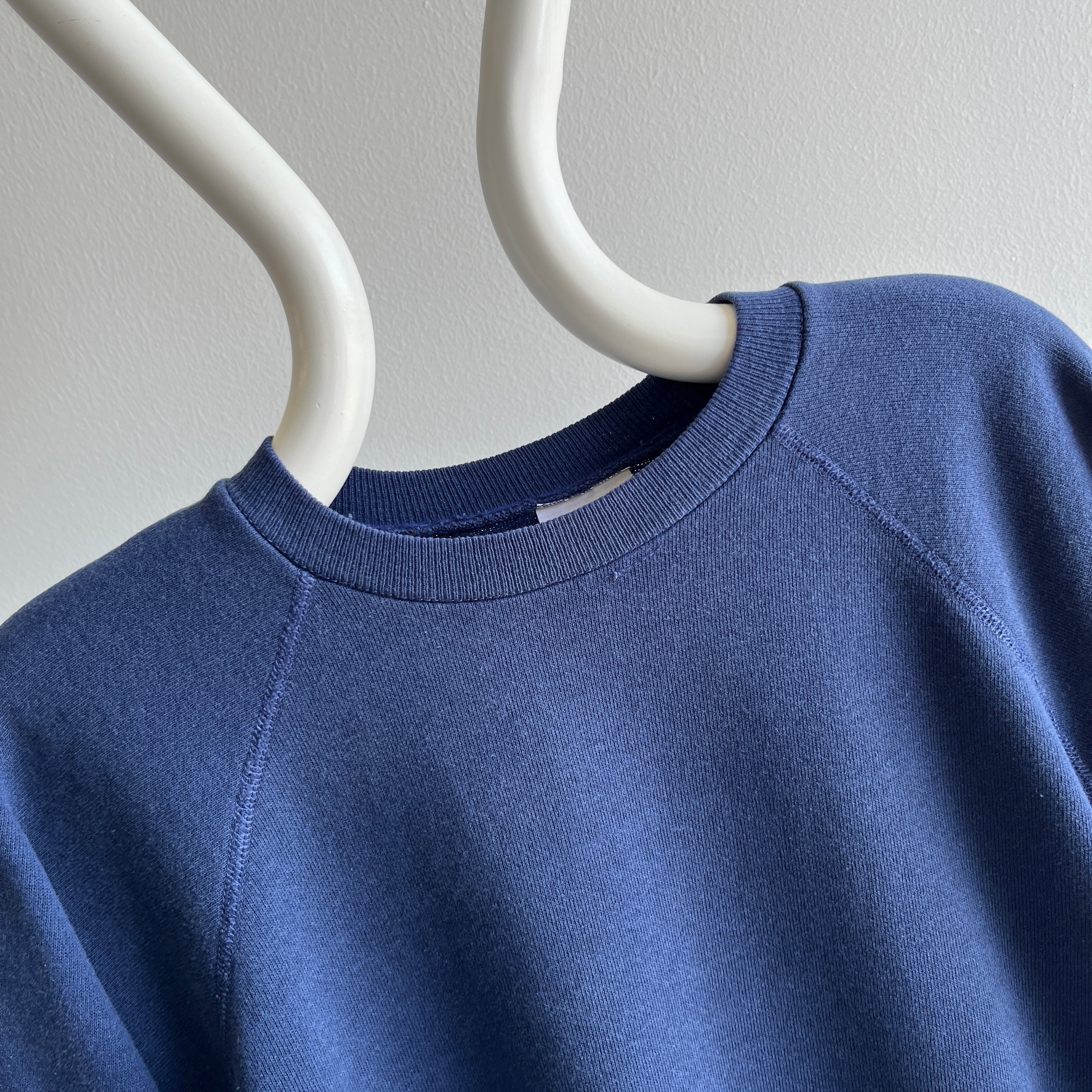 1980s Blank Navy Hanes Sweatshirt - Doesn't Get More Timeless Than This (Ok, Maybe It Does, But...)