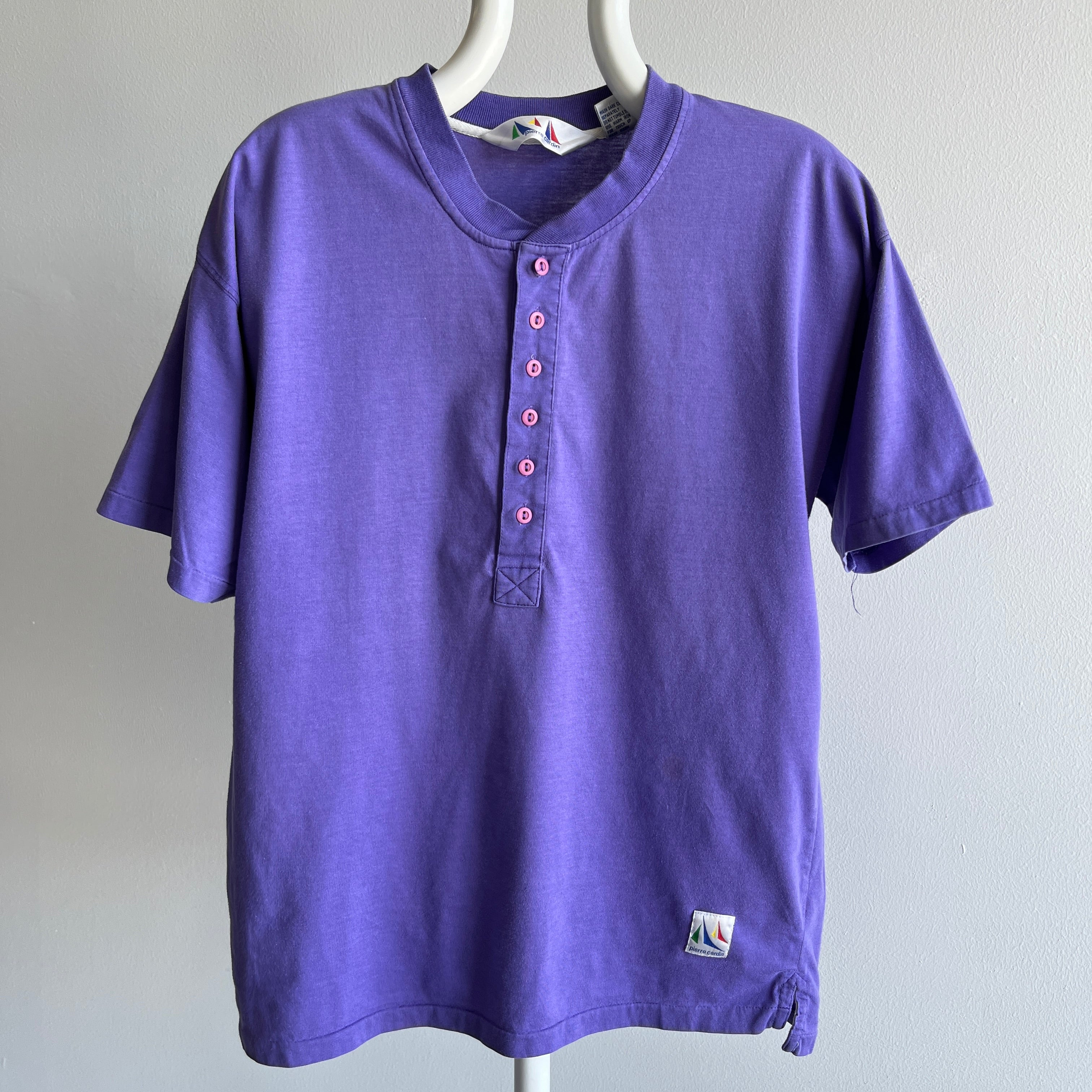 1990s Pierre Cardin Iris Henley T-shirt
