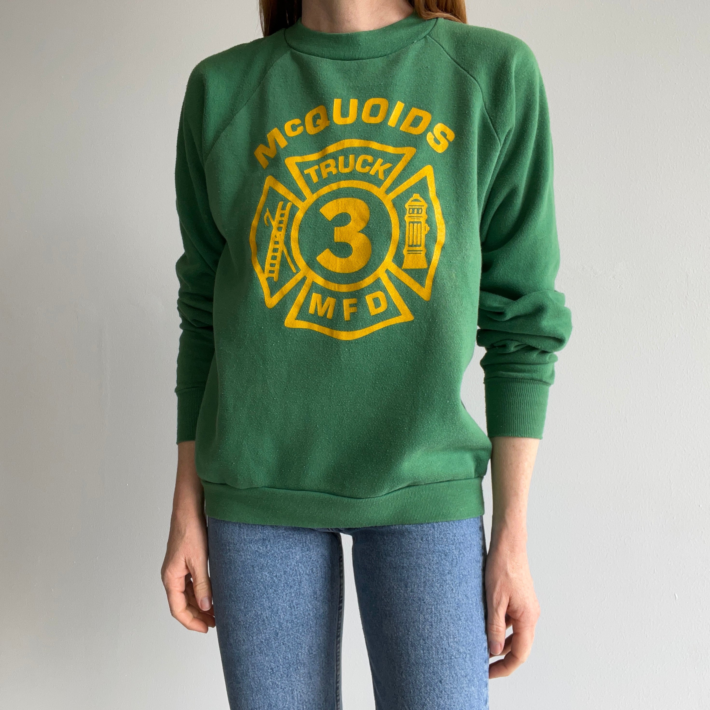 1970s McQuoids Engine and Ladder - Middletown, NY - Sweatshirt