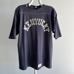 1970s Tattered and Destroyed Kentucky Football T-Shirt with White Contrast Stitching