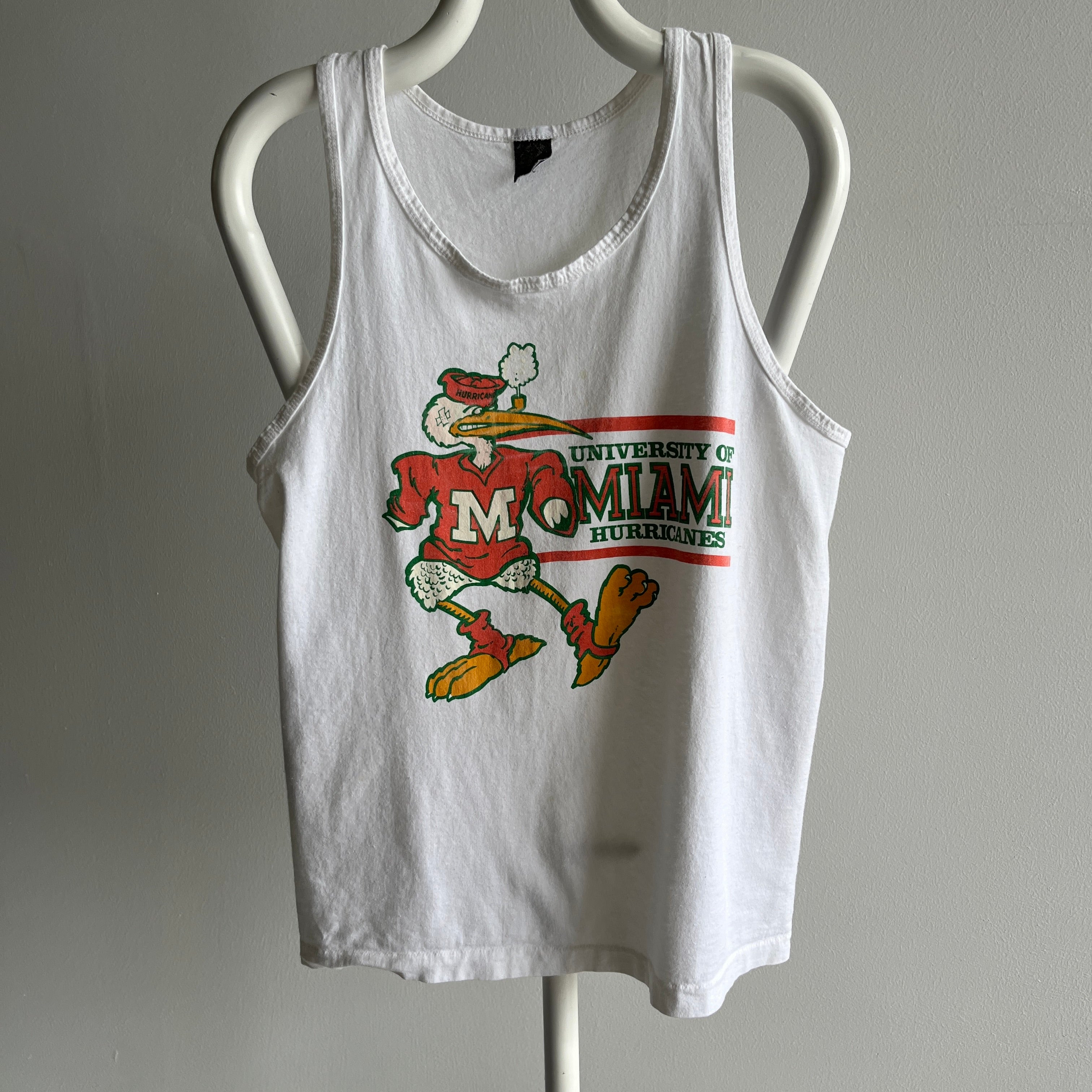 1980s University of Miami Hurricanes Rad Graphic Tank Top