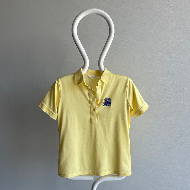 1970/80s Adorable Buttery Yellow Nabisco Polo Shirt