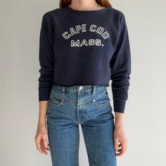 1970s Sun Faded Cape Cod DIY Crop Top Sweatshirt