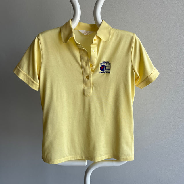 1970/80s Adorable Buttery Yellow Nabisco Polo Shirt