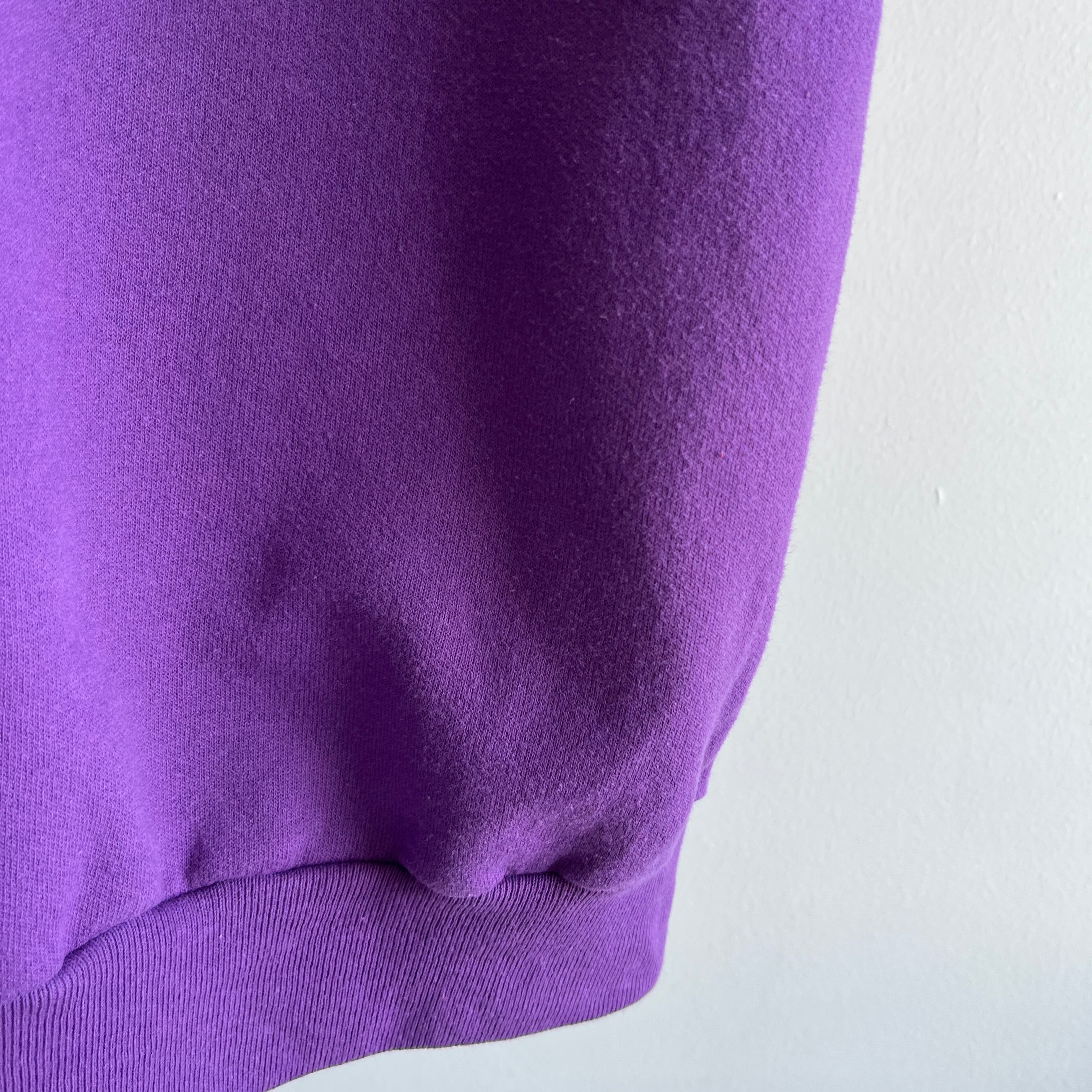 1980s Crayola Purple Warm Up Sweatshirt