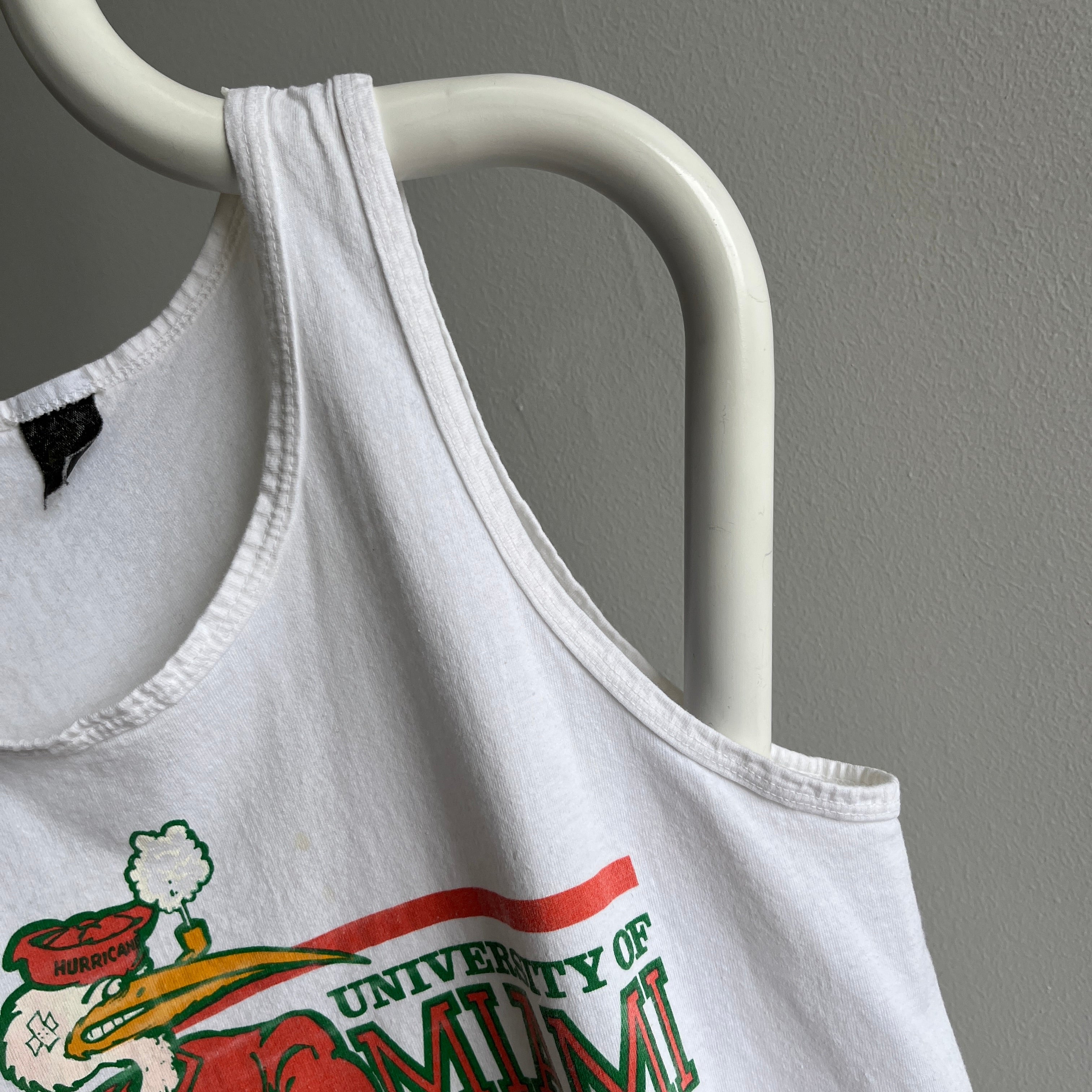 1980s University of Miami Hurricanes Rad Graphic Tank Top