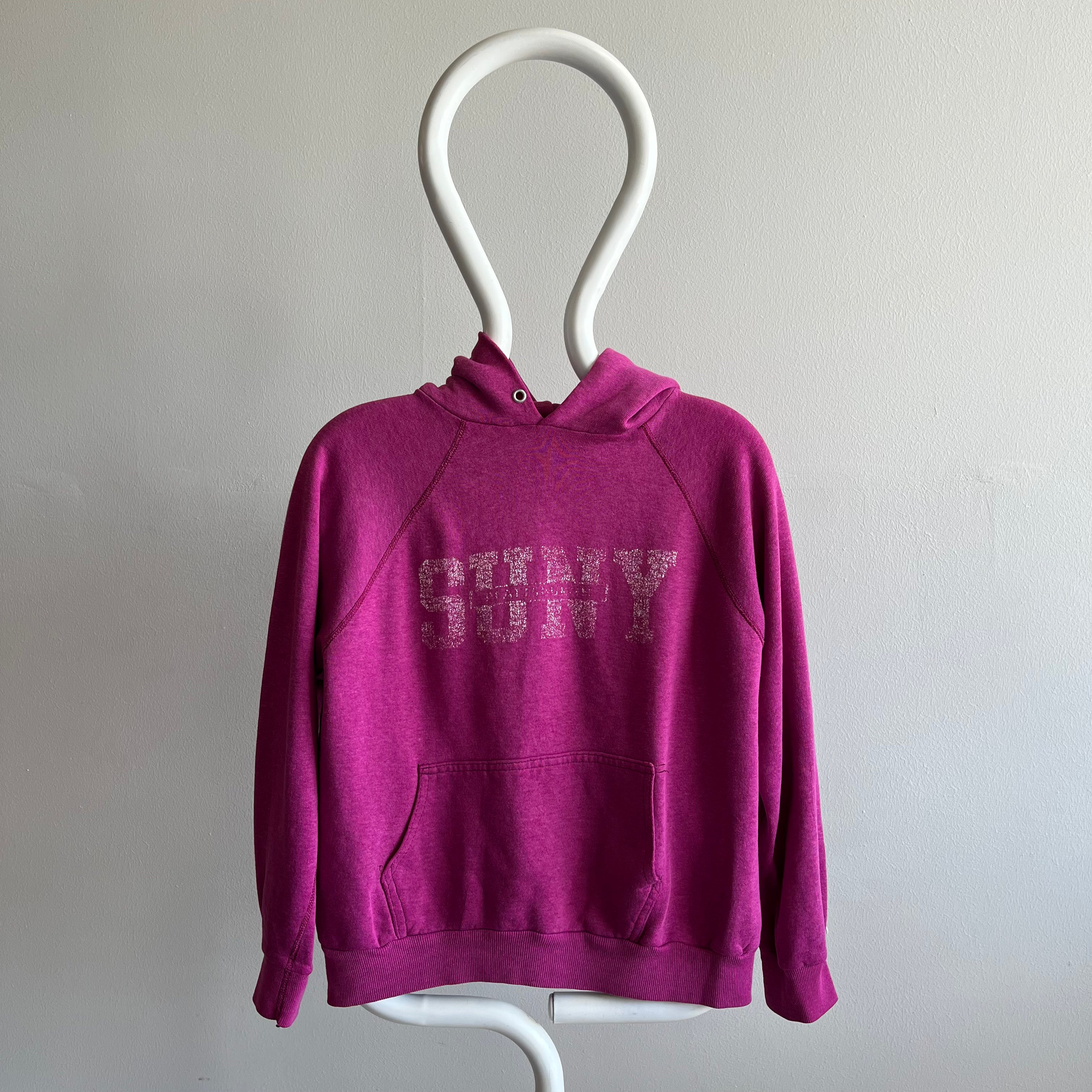 1980s SUNY Thin and Slouchy Hoodie - WOWOW