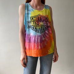 1980s/90s Harley Nicely Beat Up Tie Dye Tank Top
