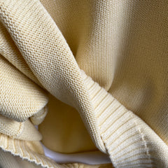 1990s Pale Yellow Soft Cotton Ralph Lauren Sweater