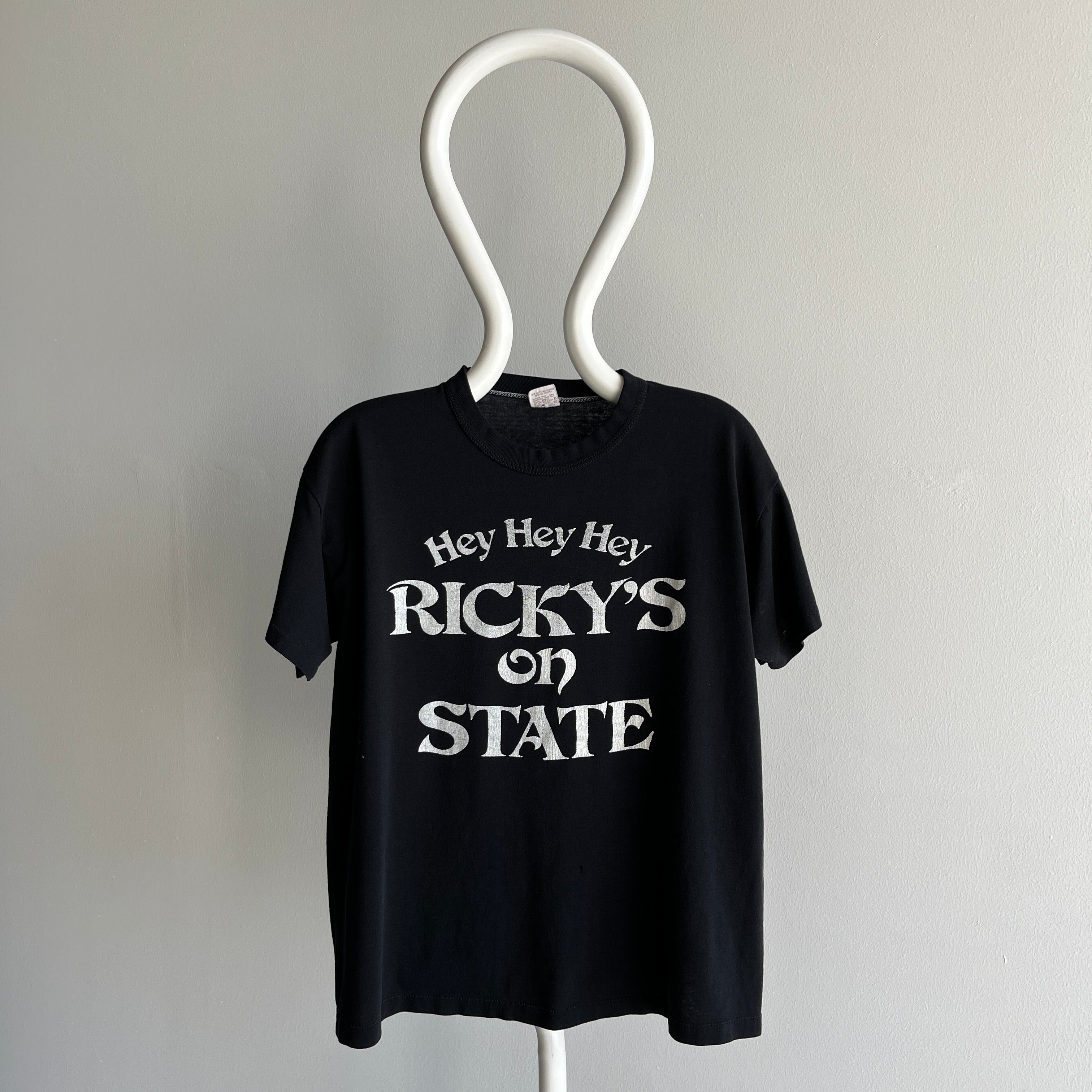 1970s Hey Hey Hey Rick's on State Russell Brand Vintage T-Shirt