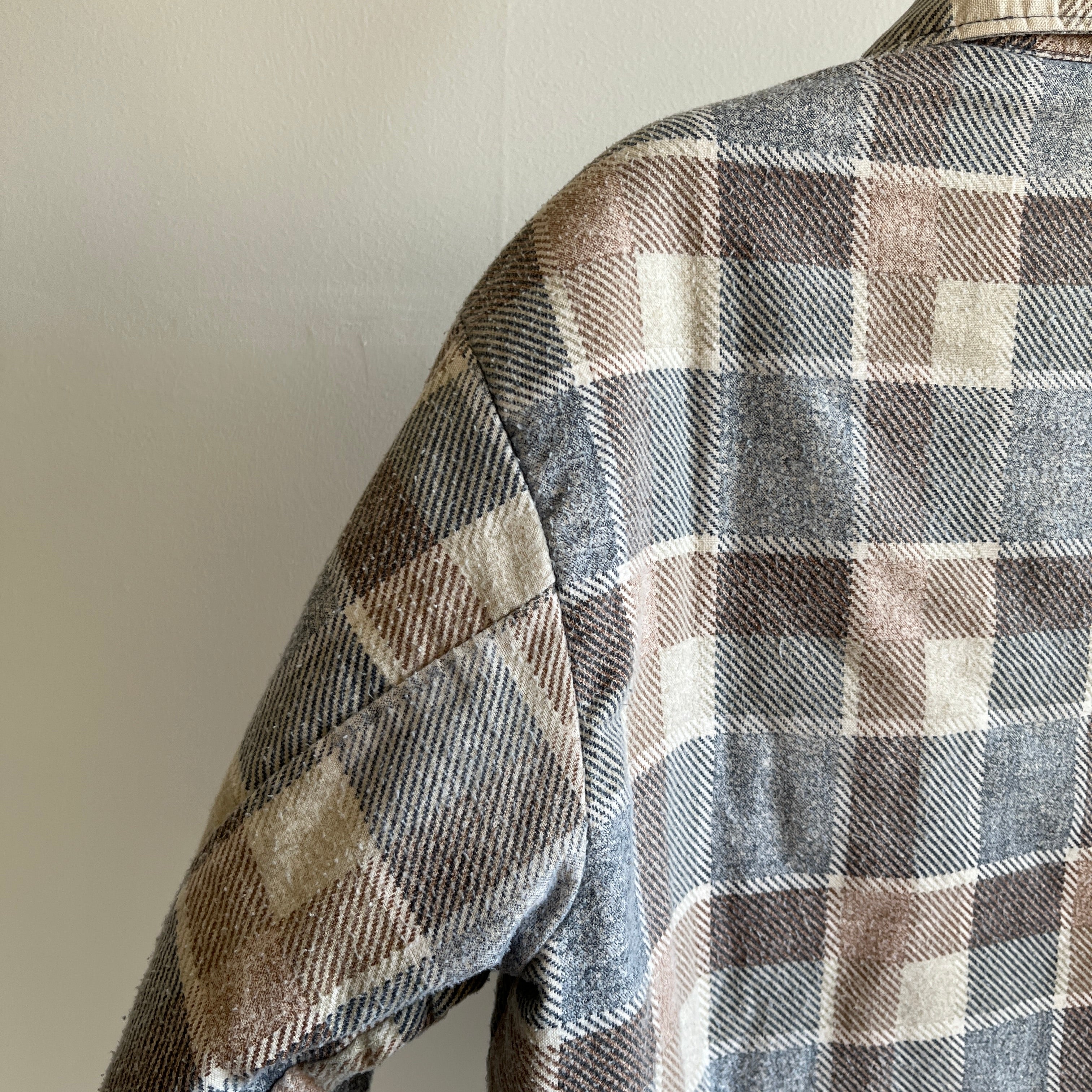 1970s Insulated Flannel Jacket - Light in Weight, But Warm