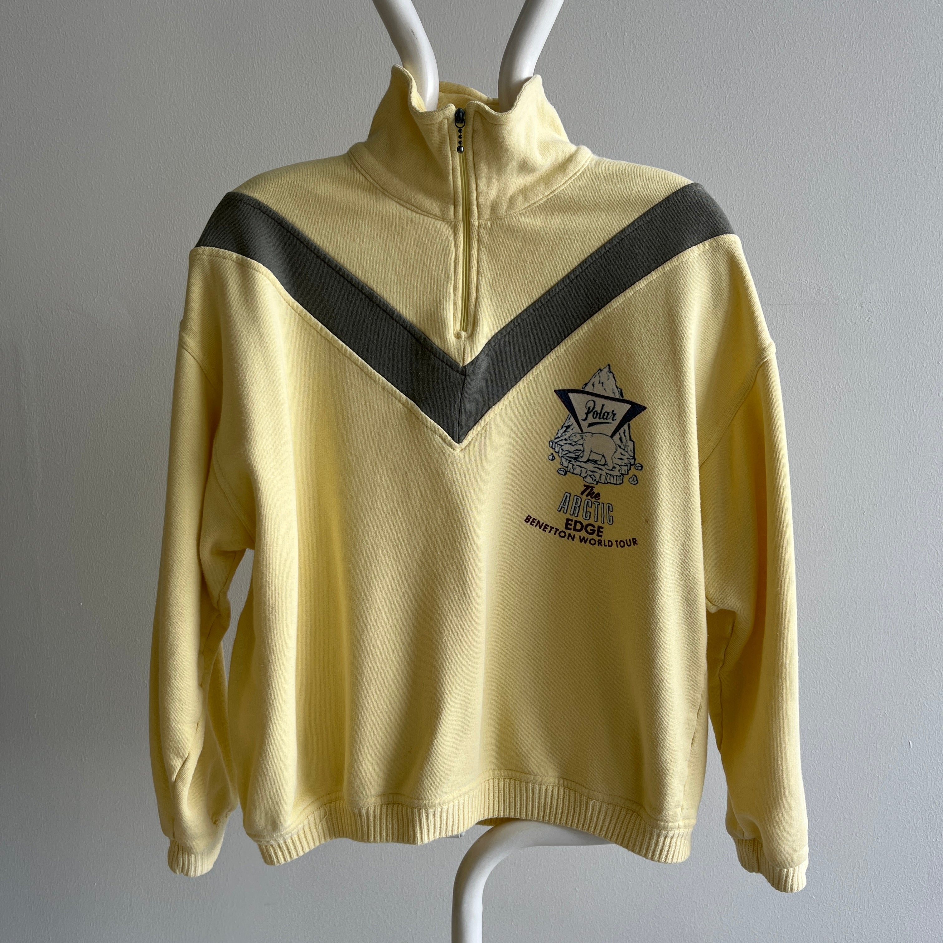 1970s Made in Italy Benetton 1/4 Zip Up OMFG!!