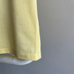 1970/80s Adorable Buttery Yellow Nabisco Polo Shirt