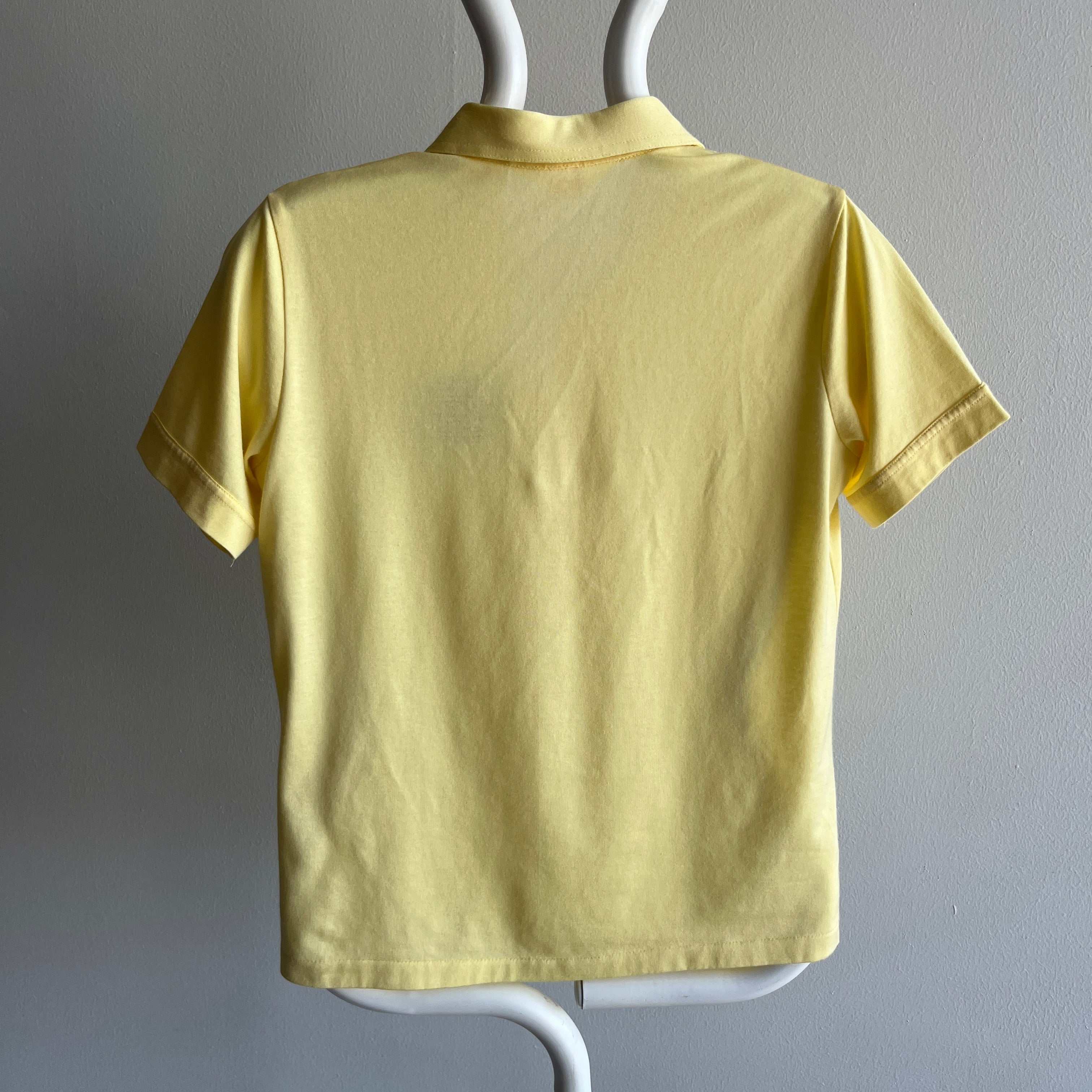 1970/80s Adorable Buttery Yellow Nabisco Polo Shirt