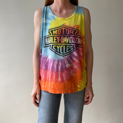 1980s/90s Harley Nicely Beat Up Tie Dye Tank Top