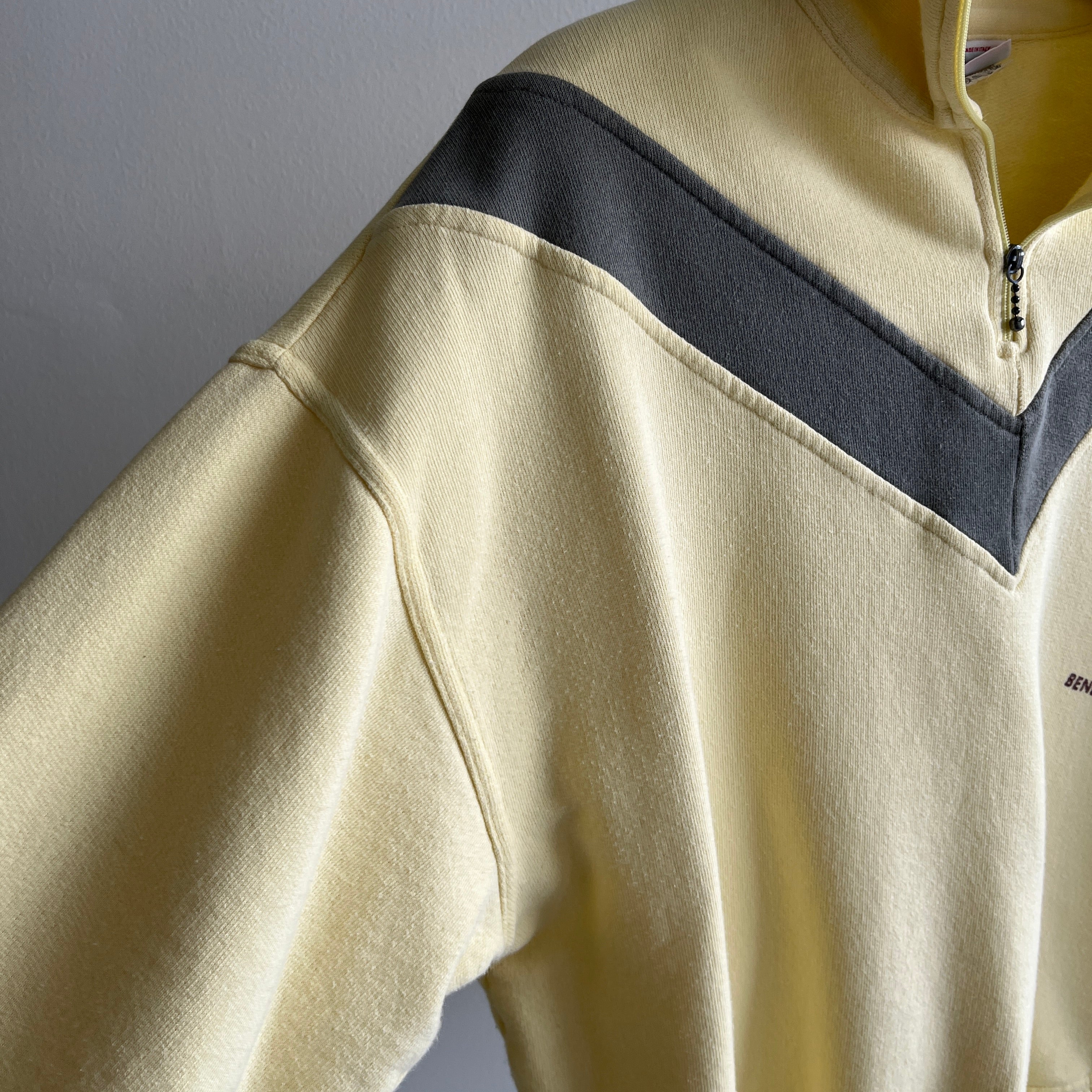 1970s Made in Italy Benetton 1/4 Zip Up OMFG!!