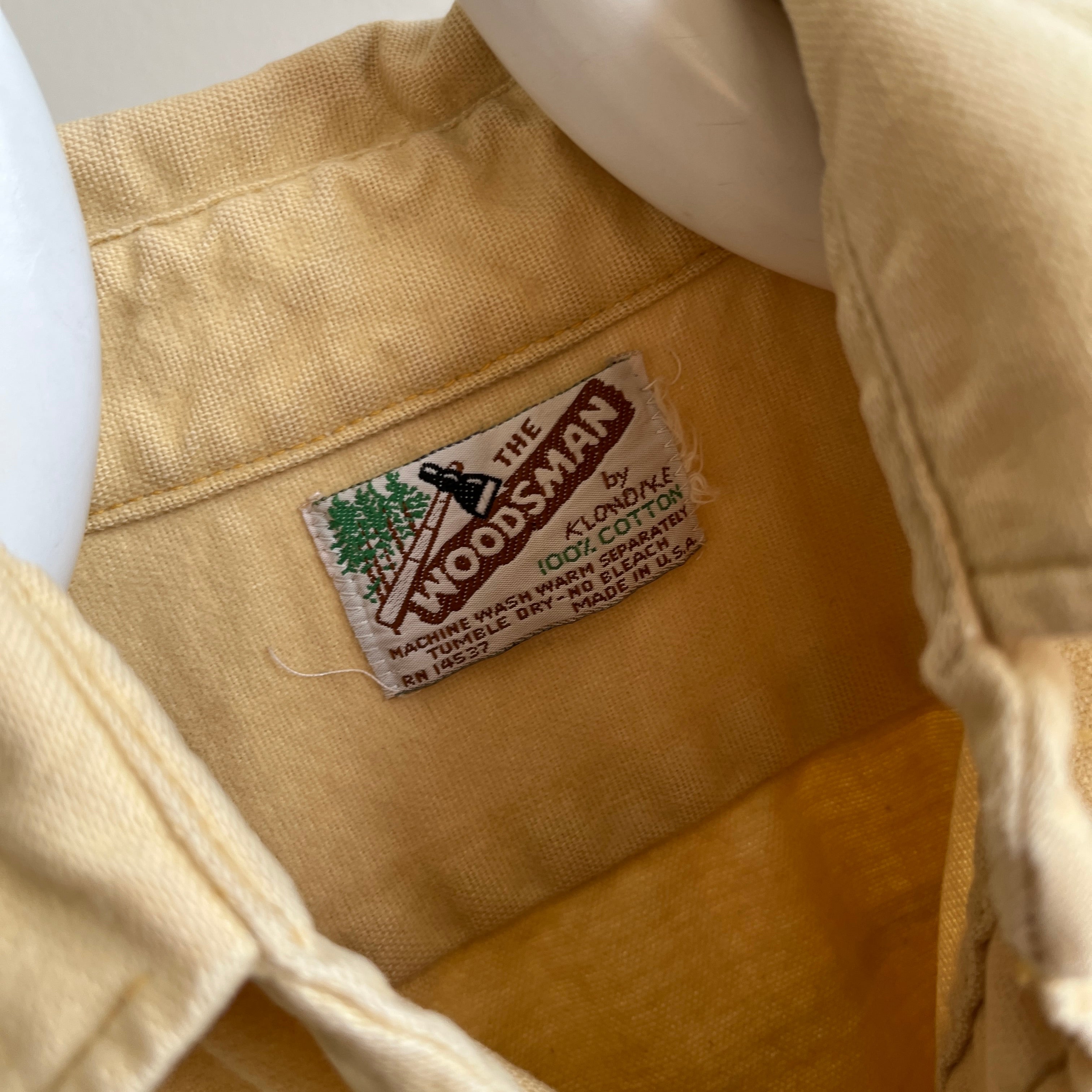1970s The Woodsman Klondike Super Soft Chamois or Moleskin Cotton Flannel