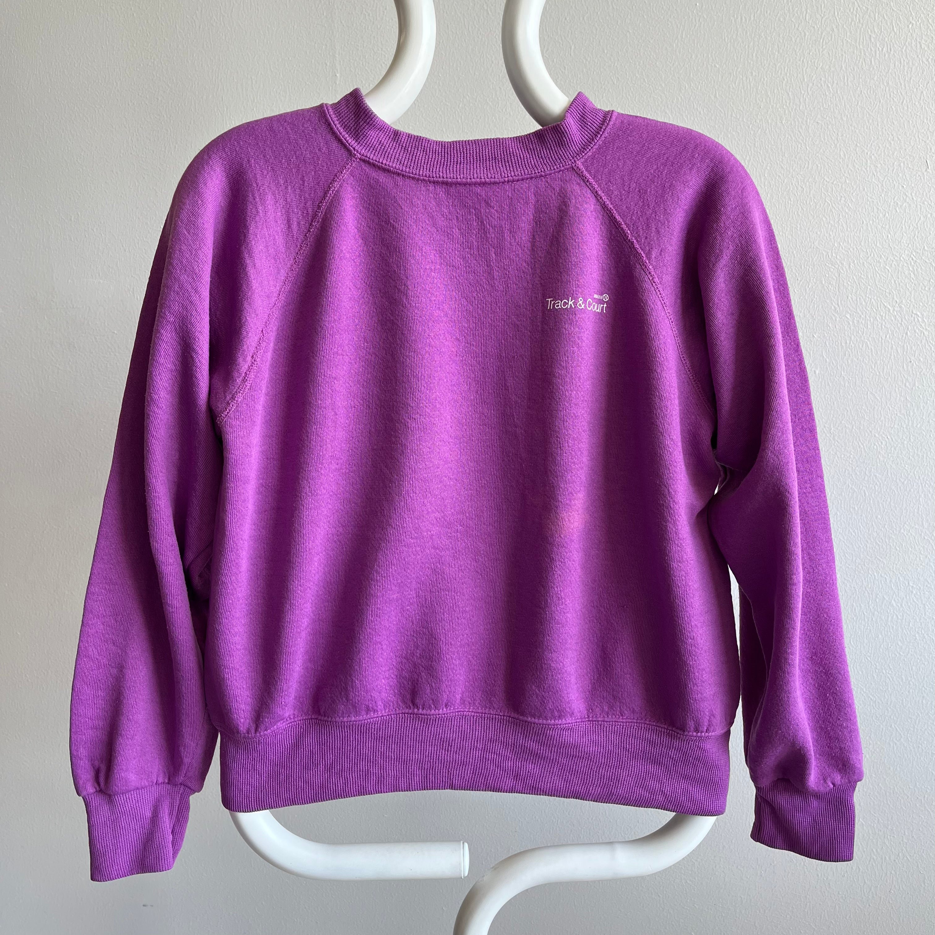 1970/80s Track and Court Shorter Purple Raglan