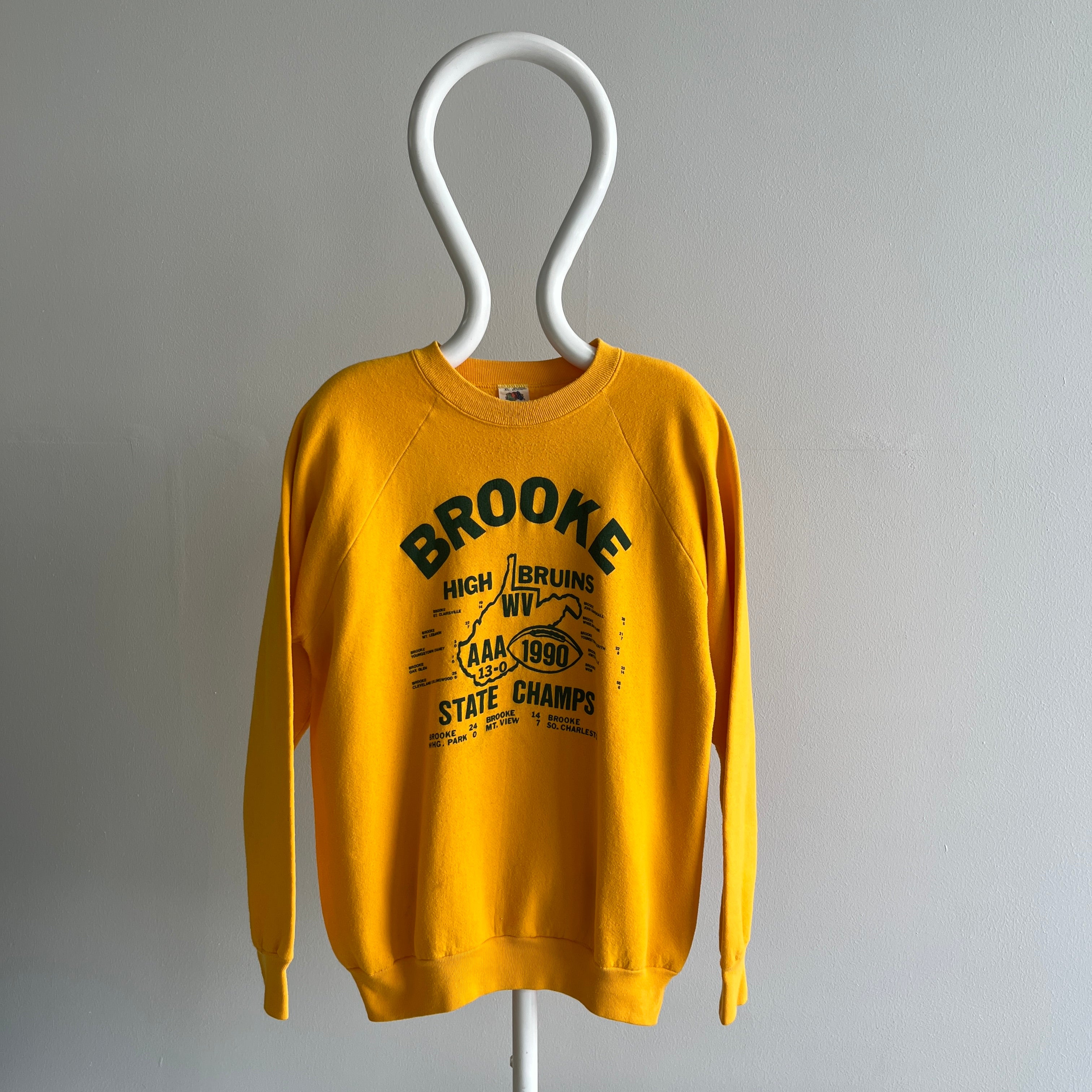 1990 Brooke State Champs Front and Back Sweatshirt