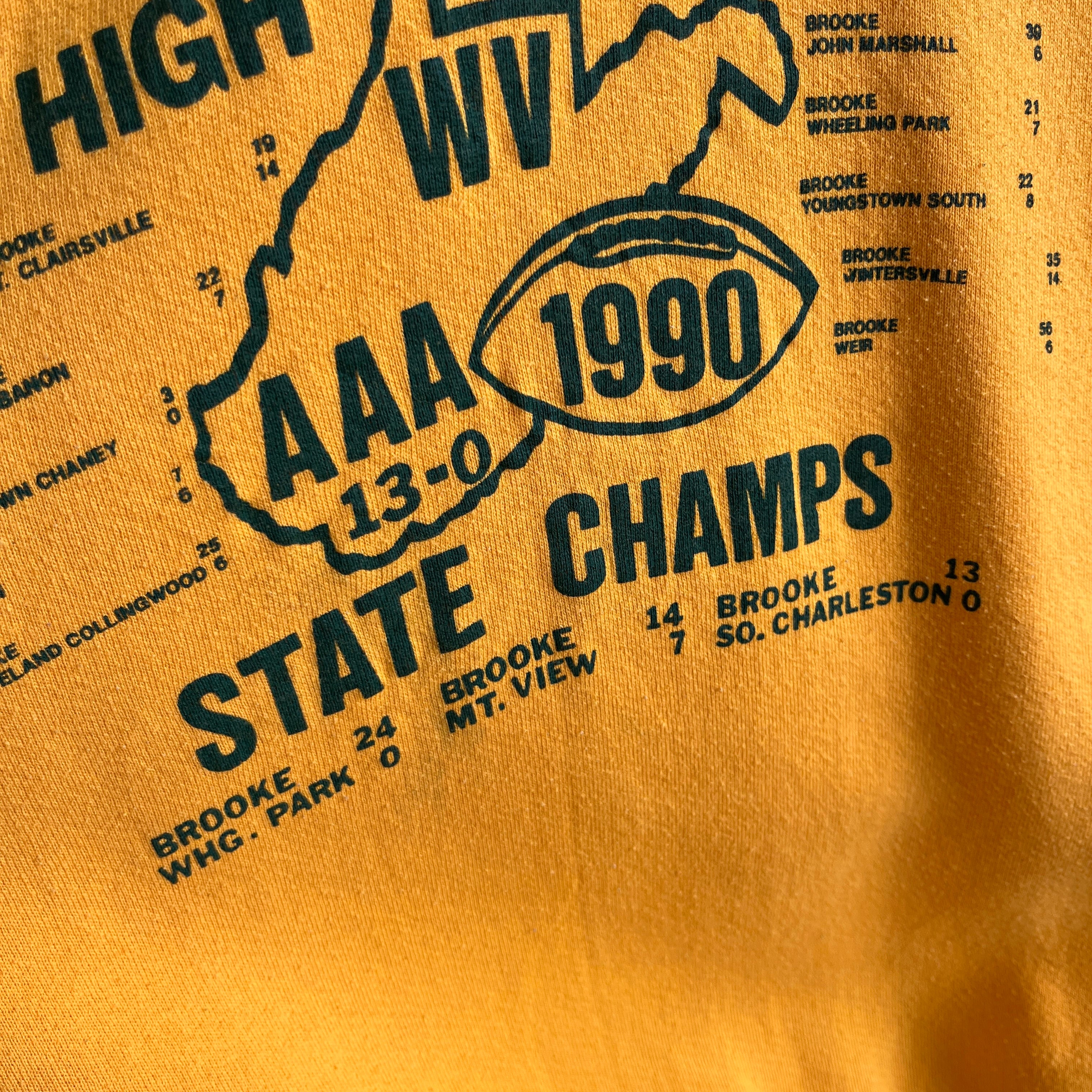 1990 Brooke State Champs Front and Back Sweatshirt