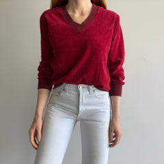 1980s V-Neck Velour Style Sweatshirt by Avon - Yes, that's right - Avon