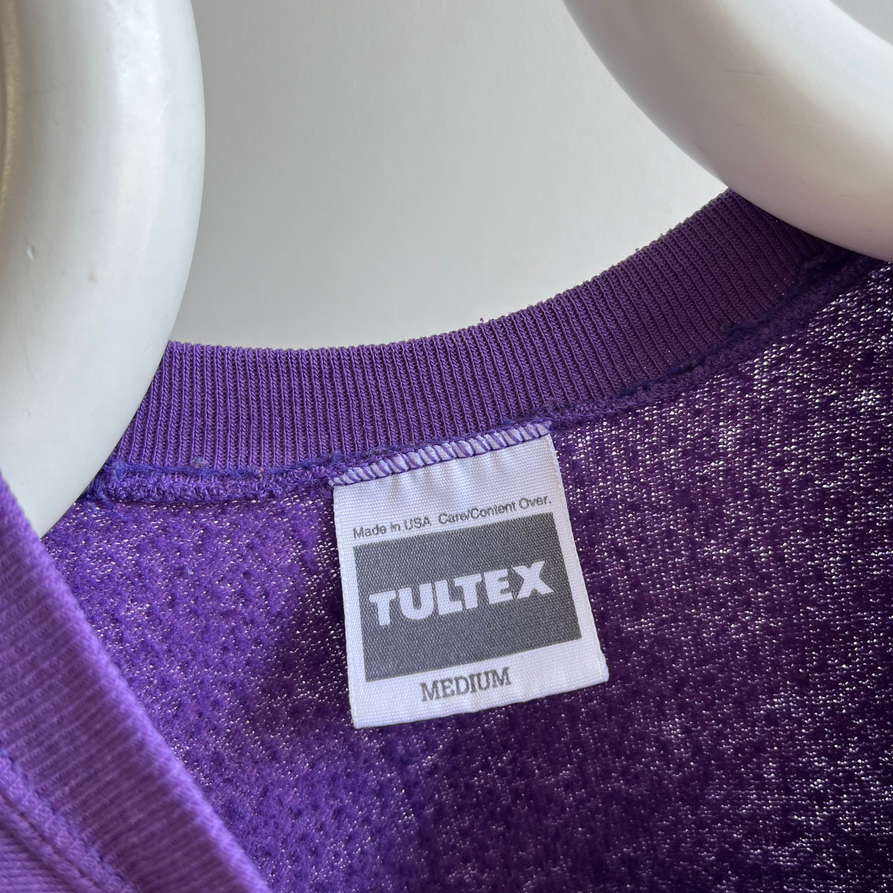 1980/90s Blank Purple Raglan by Tultex