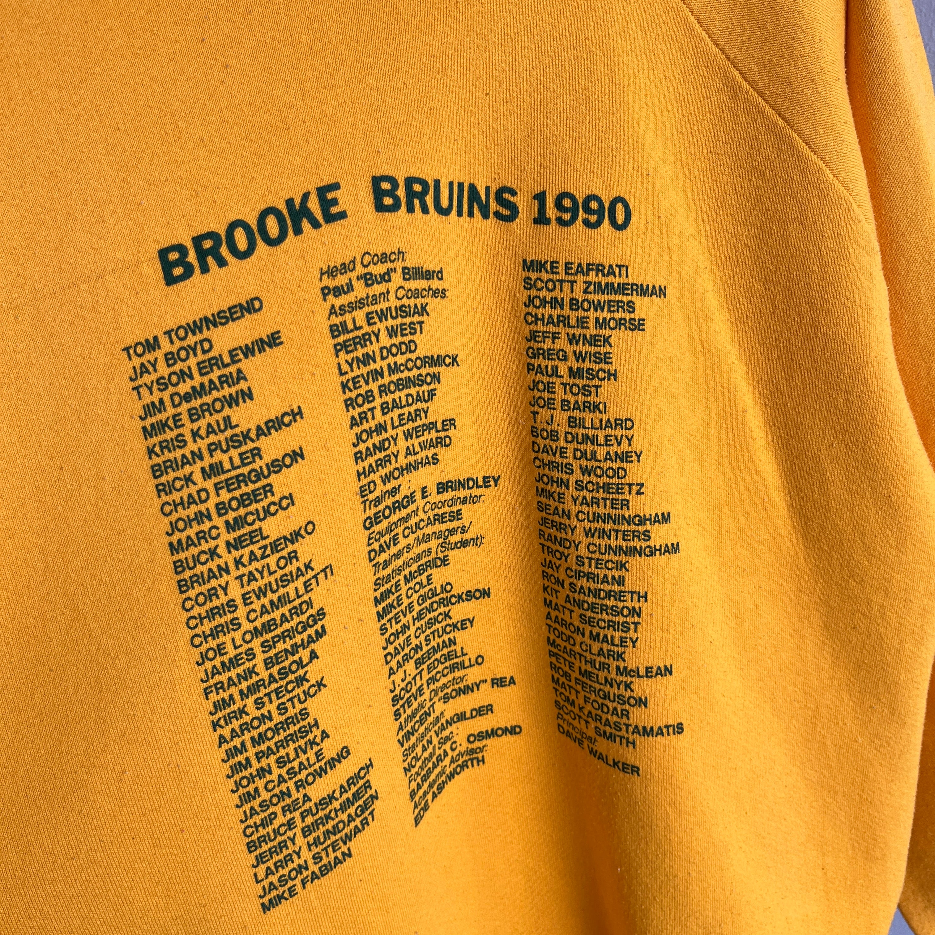 1990 Brooke State Champs Front and Back Sweatshirt