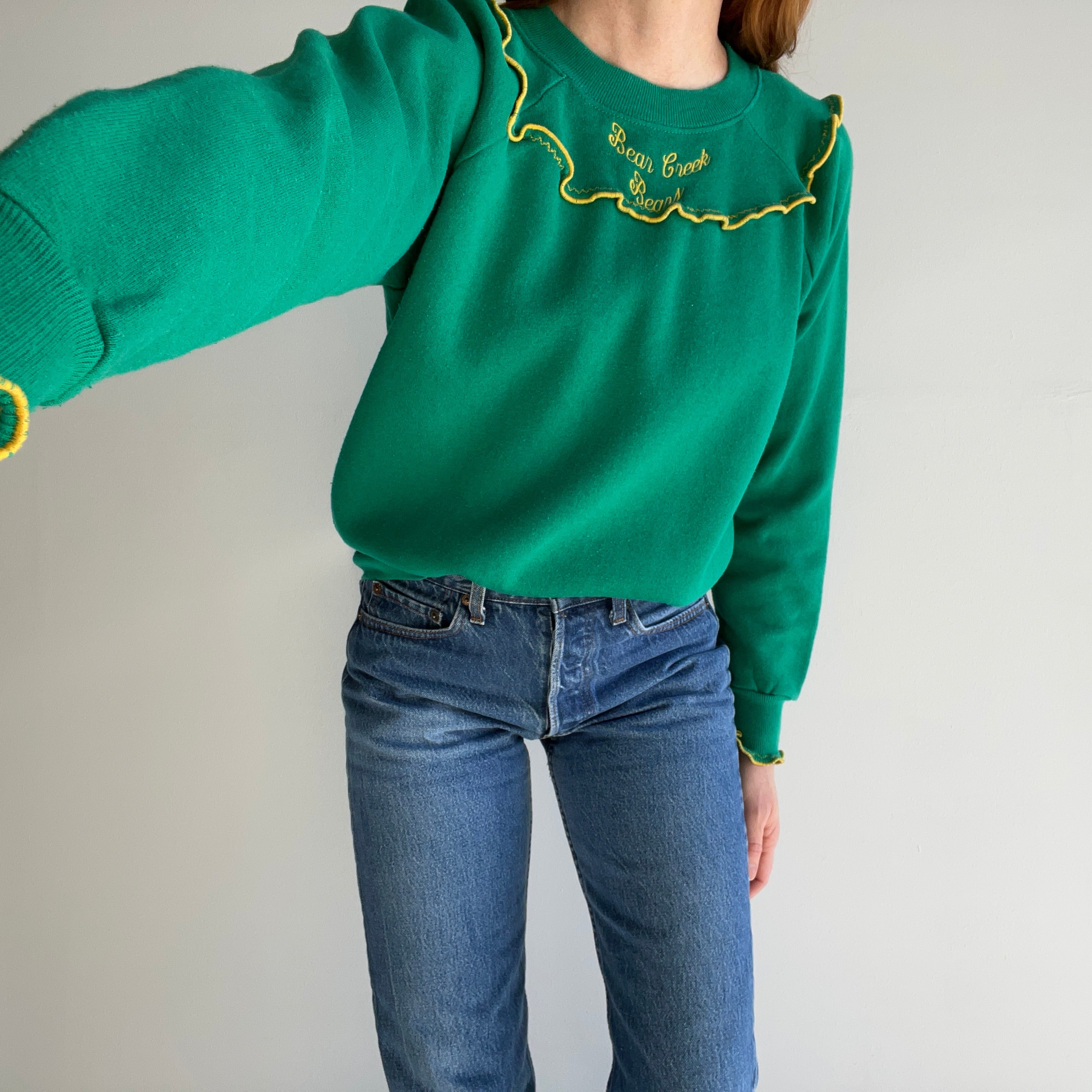 1980s Bear Creek Bears DIY Ruffle Sweatshirt - WOAH