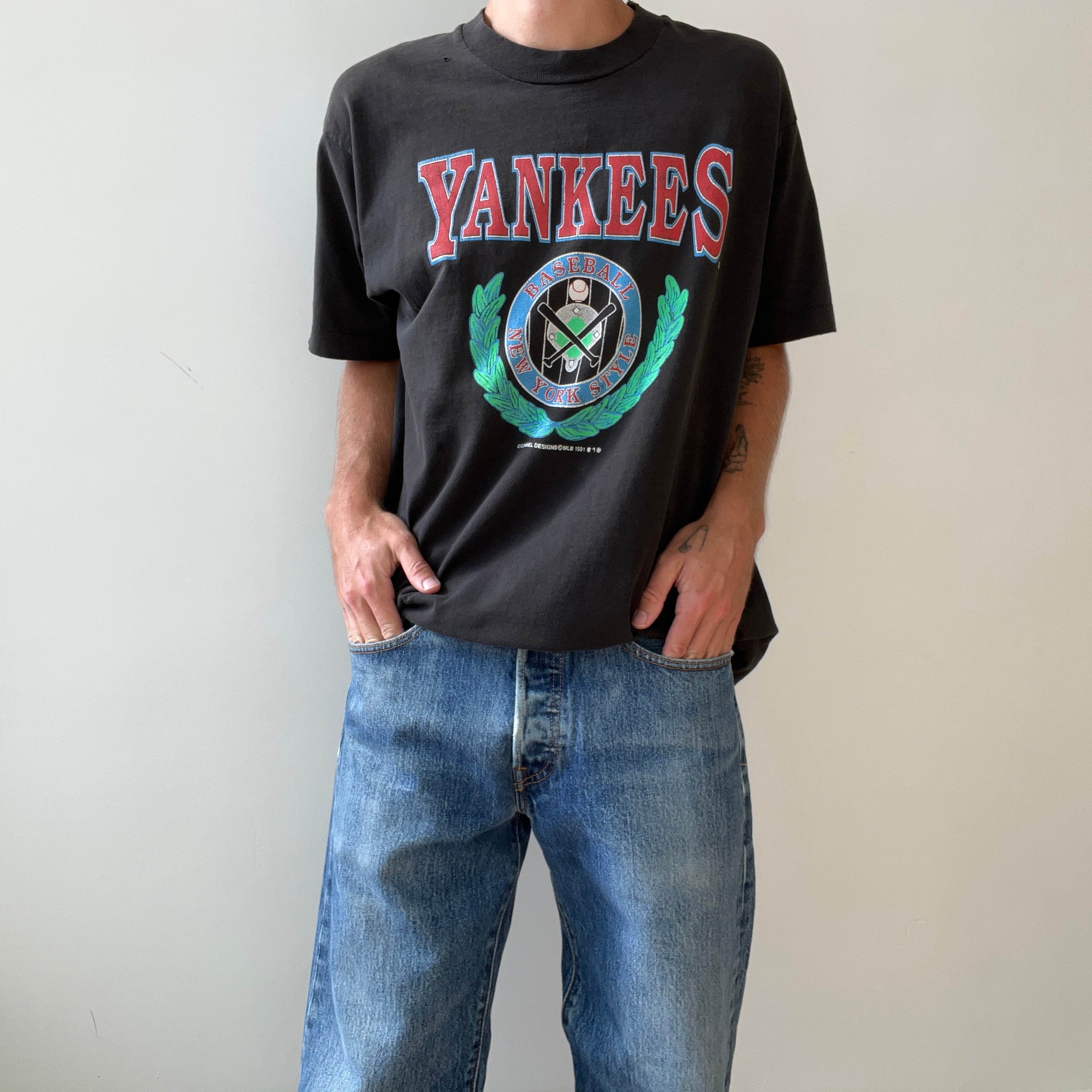 1991 New York Yankees Baseball T Shirt
