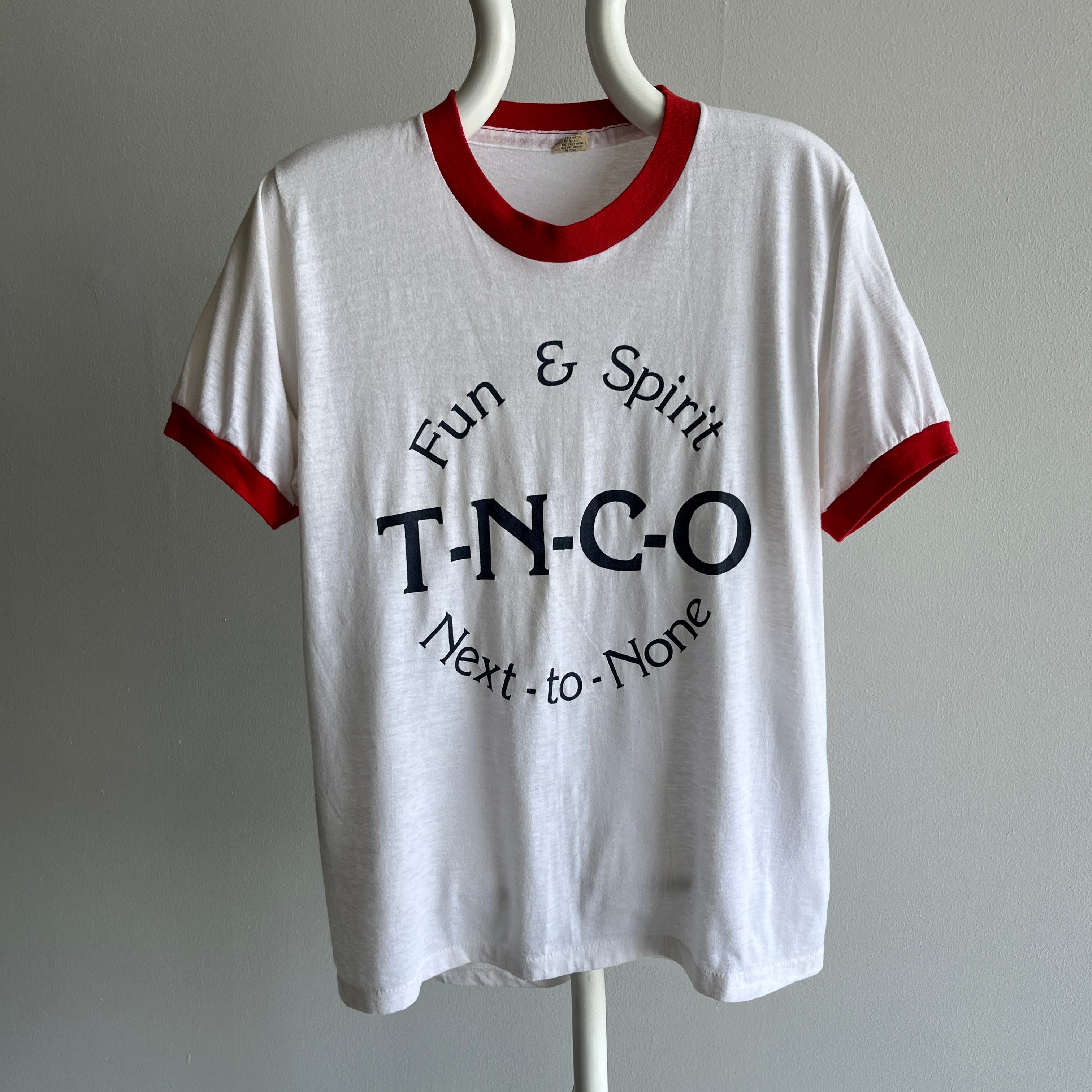 1980s Fun & Spirit T-N-C-O Next-To-None Ring T-Shirt