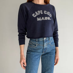 1970s Sun Faded Cape Cod DIY Crop Top Sweatshirt