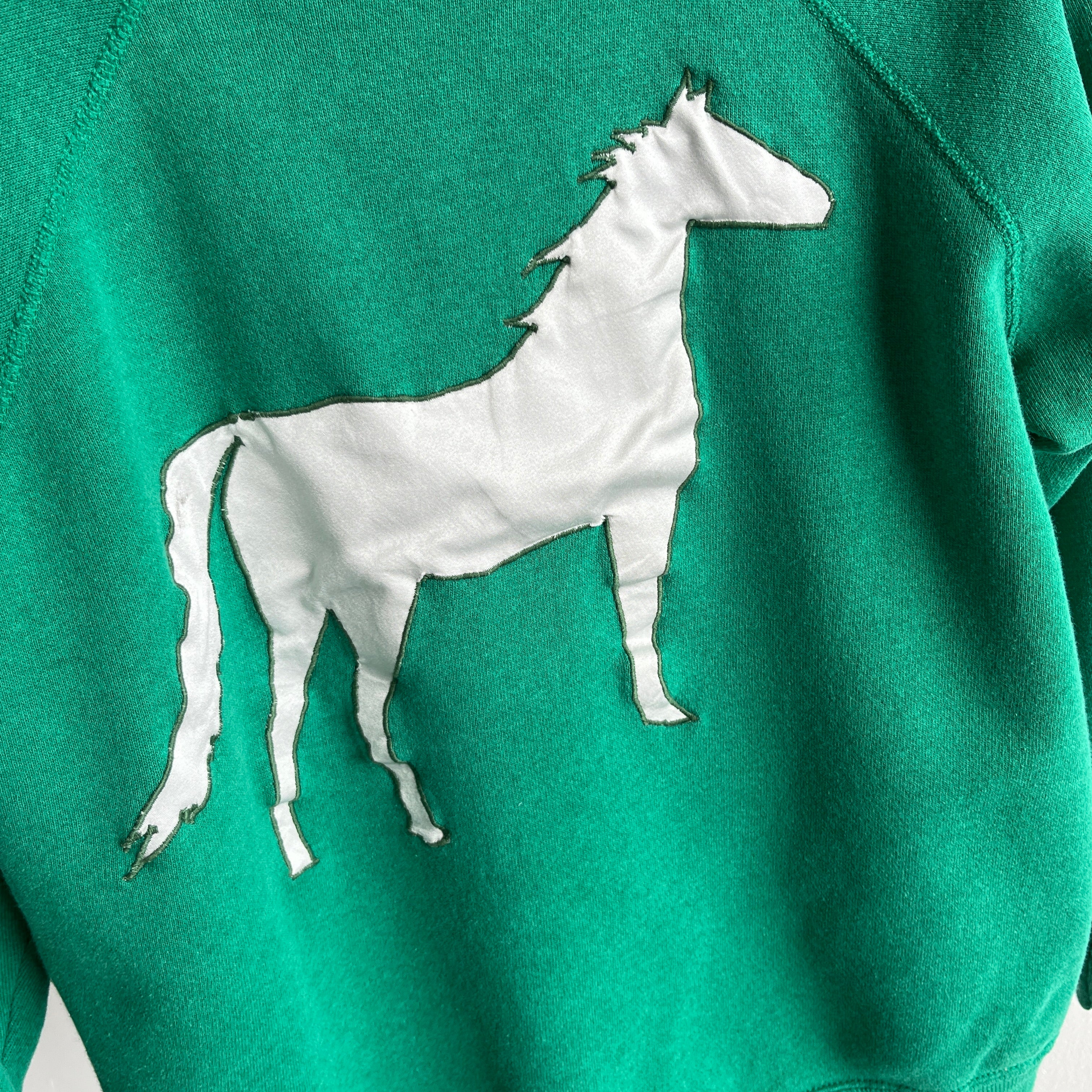 1980s DIY Running Horse Sweatshirt - Awwww