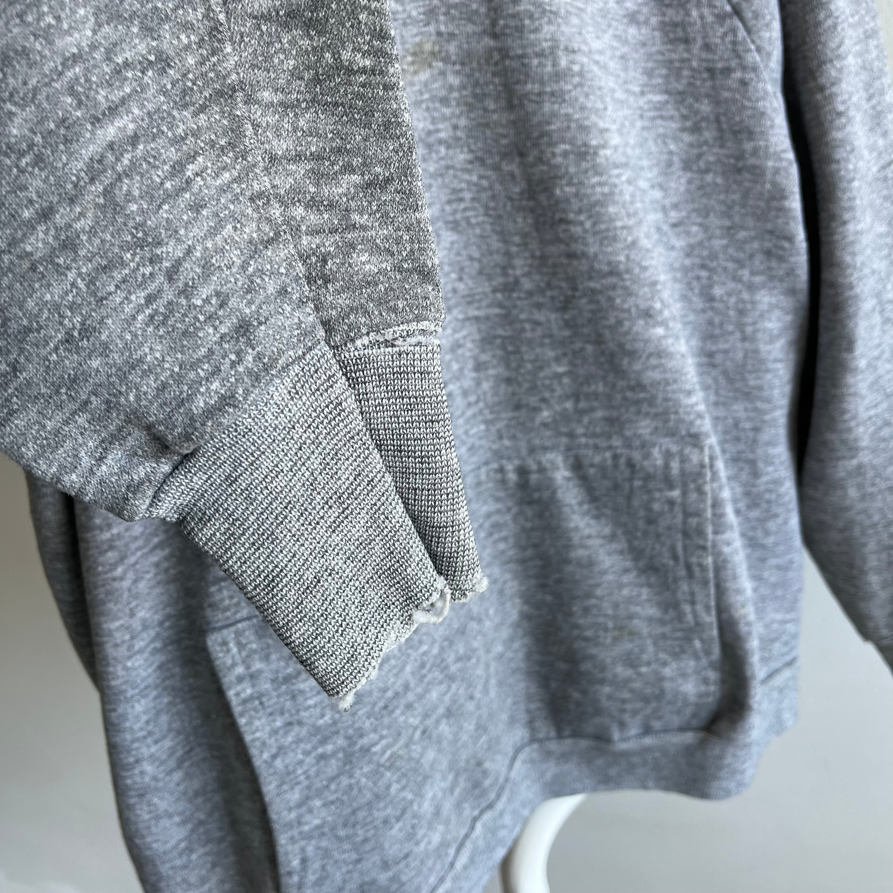 1980s Gray Pull Over Hoodie by Healthknit