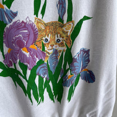 1980s Lil Kitty Cat In the Garden Most Amazing Tee