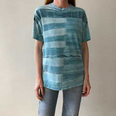 1990s Striped Tie Dye T-Shirt - !!!