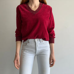 1980s V-Neck Velour Style Sweatshirt by Avon - Yes, that's right - Avon