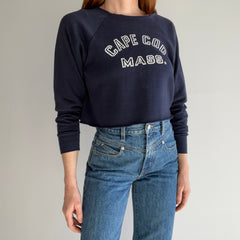 1970s Sun Faded Cape Cod DIY Crop Top Sweatshirt