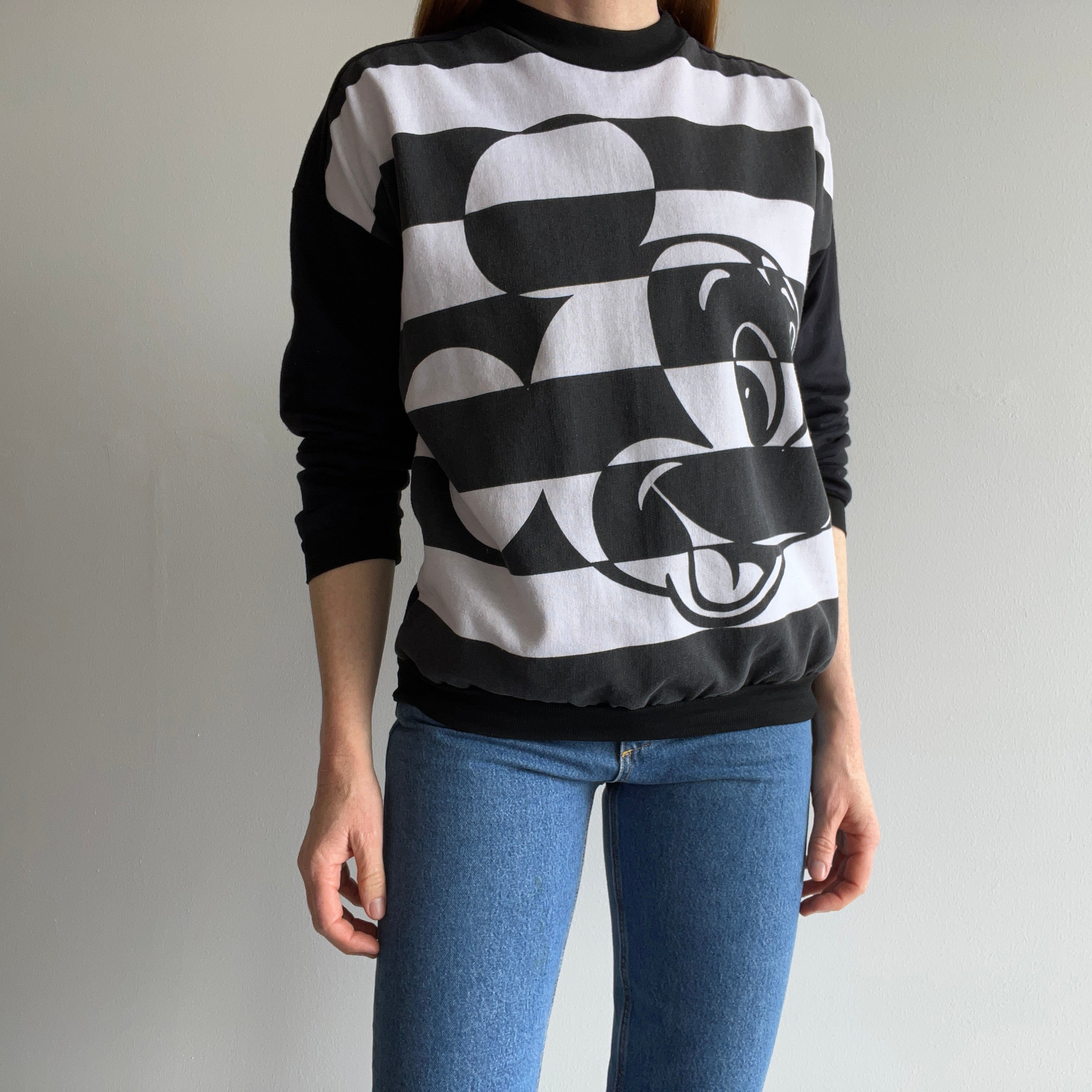 1980s Mickey Mouse Two Tone Sweatshirt