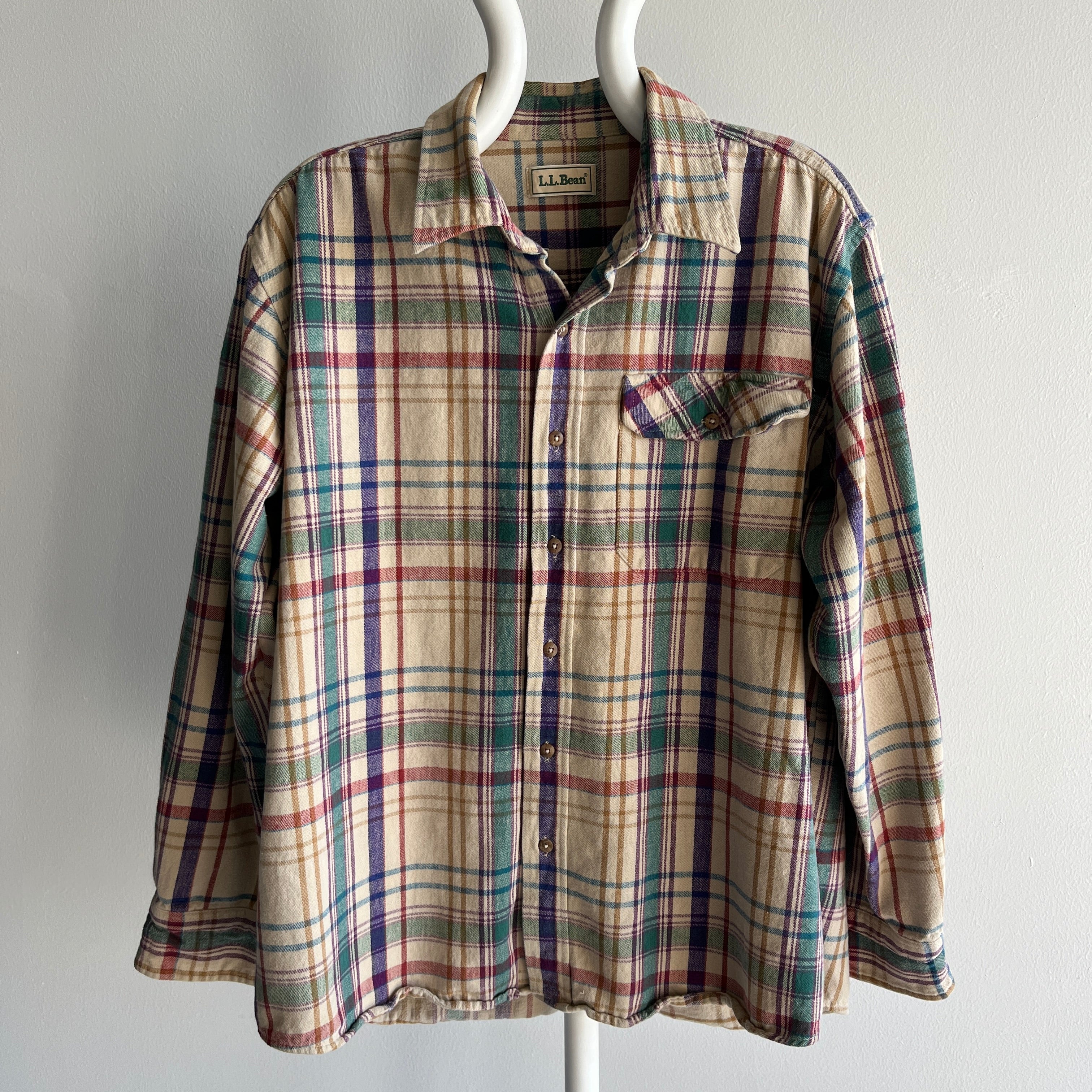 1990s L.L.Bean Single Pocket Cotton Flannel/Shirt - Yes Please!